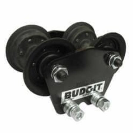 CM Budgit Hoists Plain Push Trolley, Rigid Suspension, 1 Ton, Fits Beam Flange Width, 712 To 9 905405W1